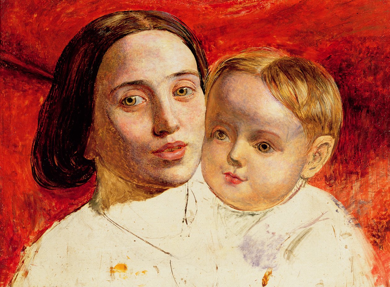 アーティストの妹、サラウィルソン夫人と彼女の子供 作： ウィリアム・ホルマン・ハント