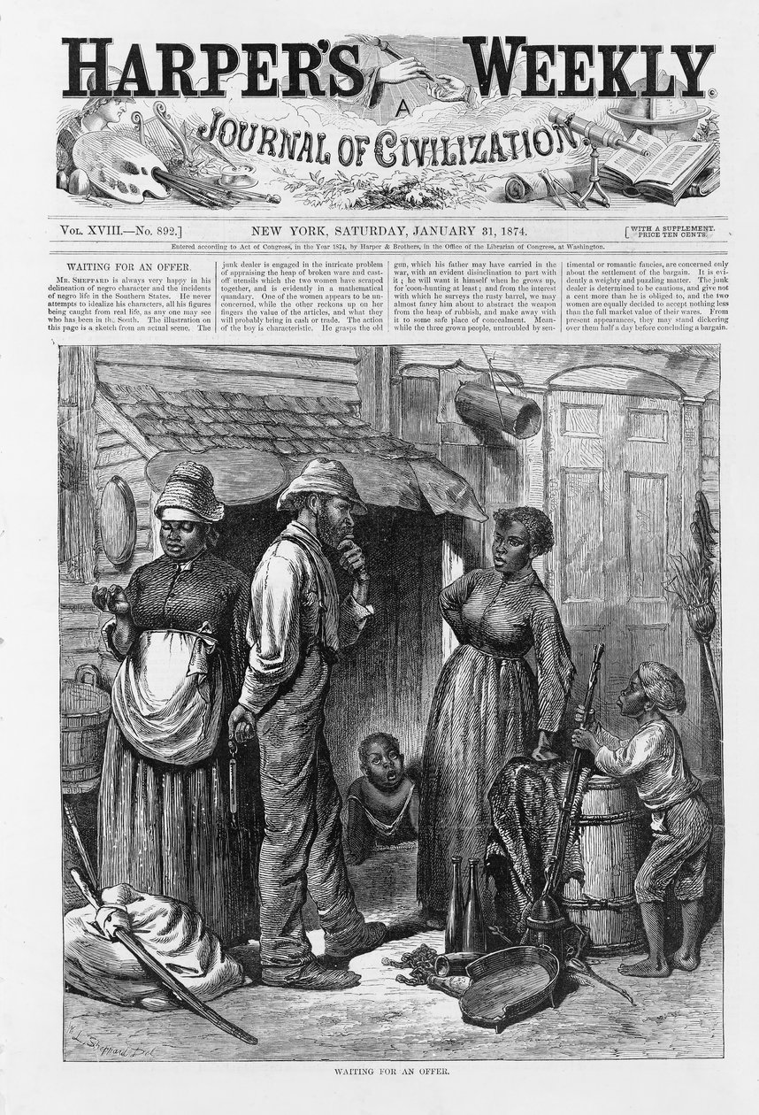 オファー、パブを待っています。 1874 作： ウィリアム・ラドロー・シェパード