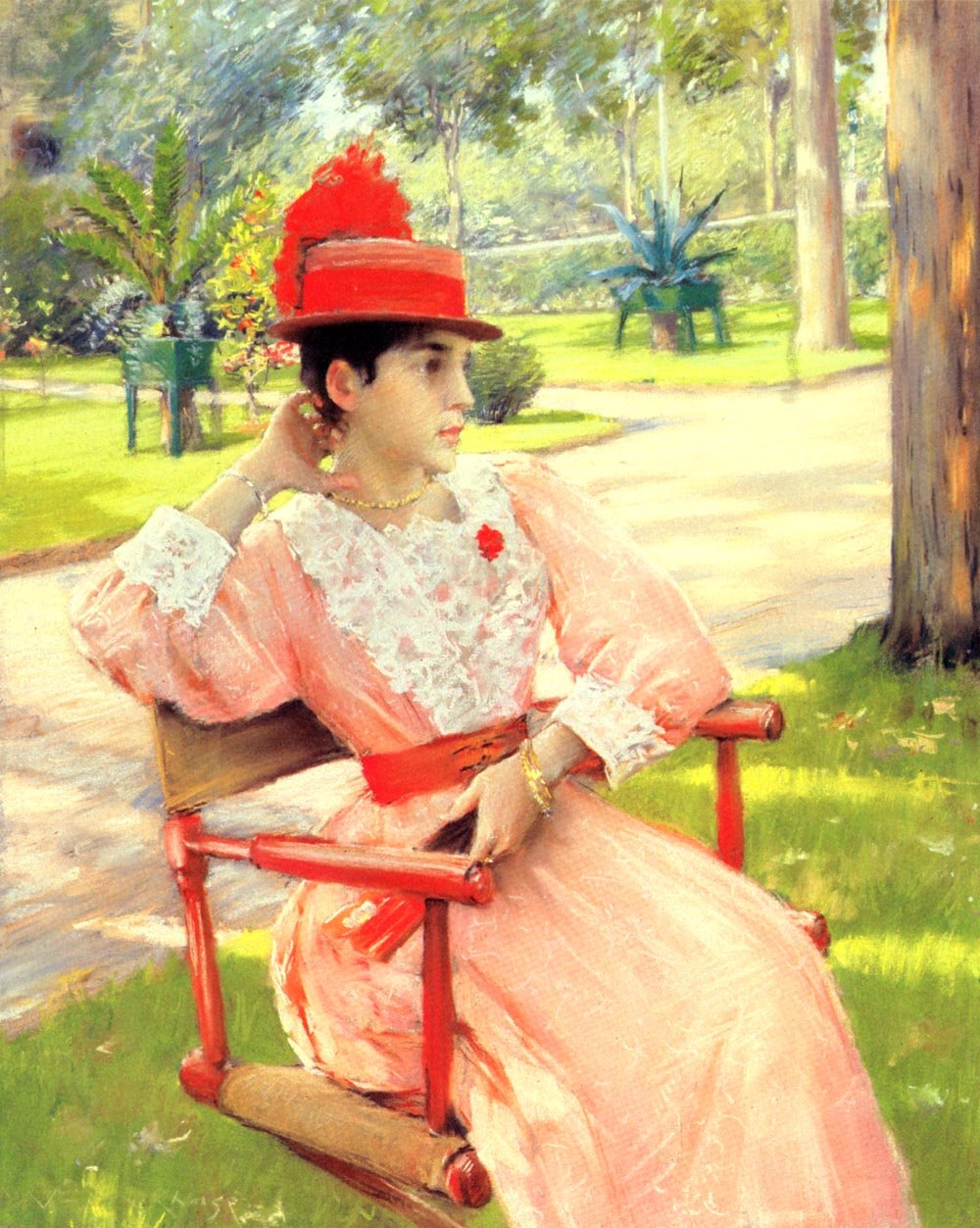 公園の午後 作： ウィリアム・メリット・チェイス