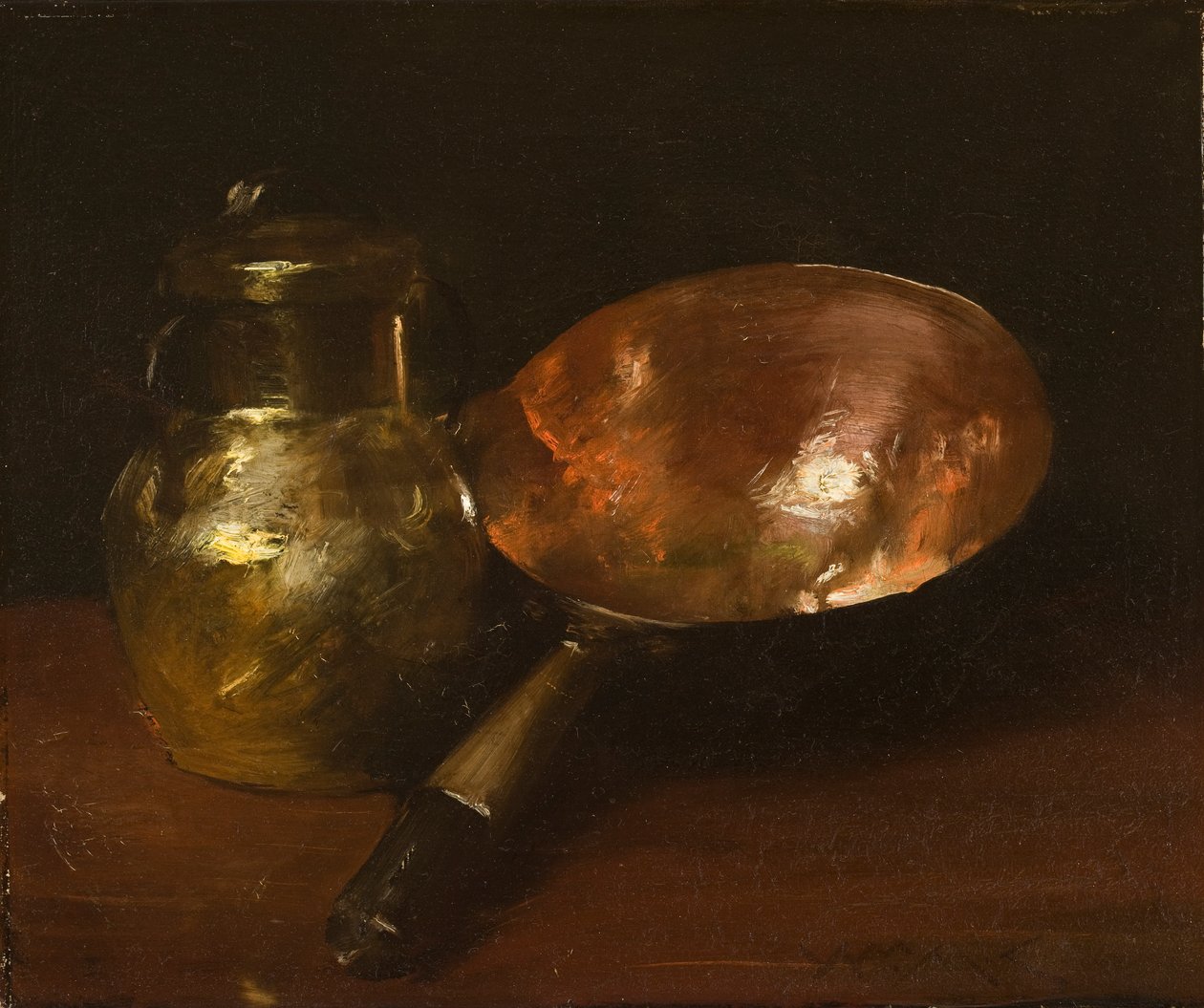 銅の静物、1890-93 作： ウィリアム・メリット・チェイス