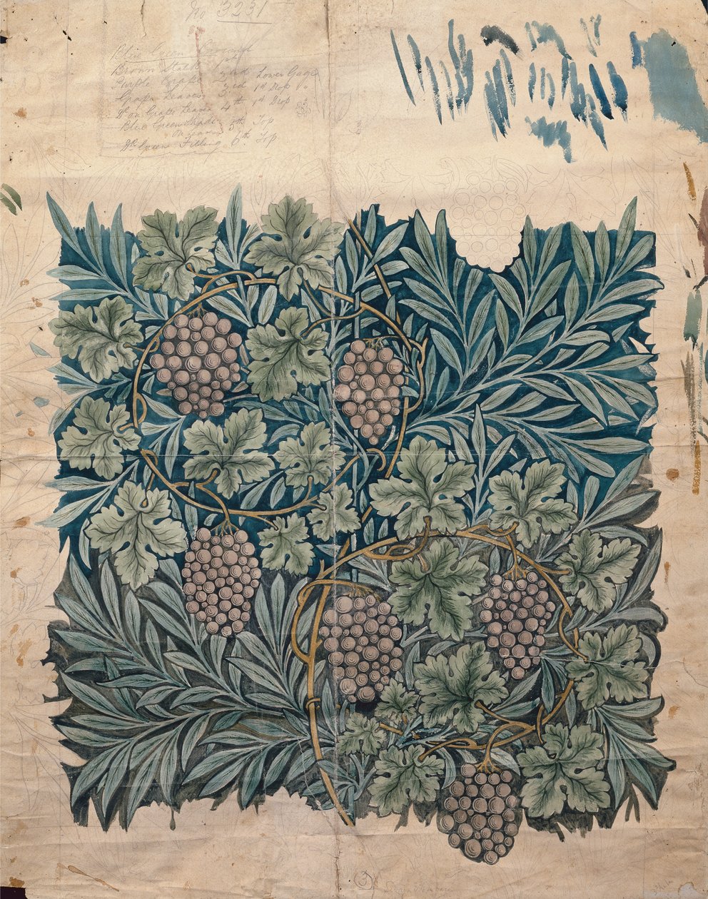 「つる」壁紙のデザイン、1872年頃 作： ウィリアム・モリス