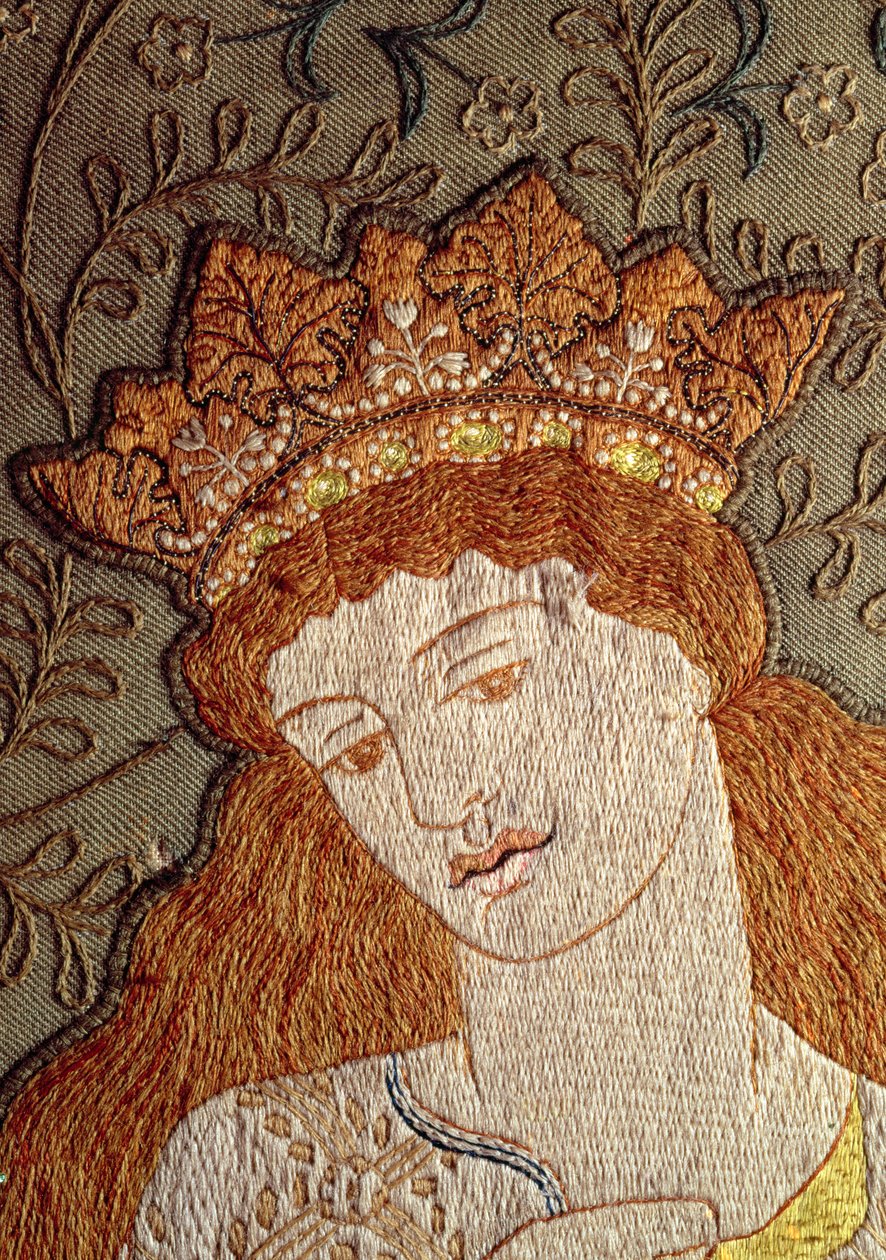 ジェフリーチョーサーの「レジェンドオブグッドウィメン」c.1875（タペストリー）のイラスト 作： ウィリアム・モリス