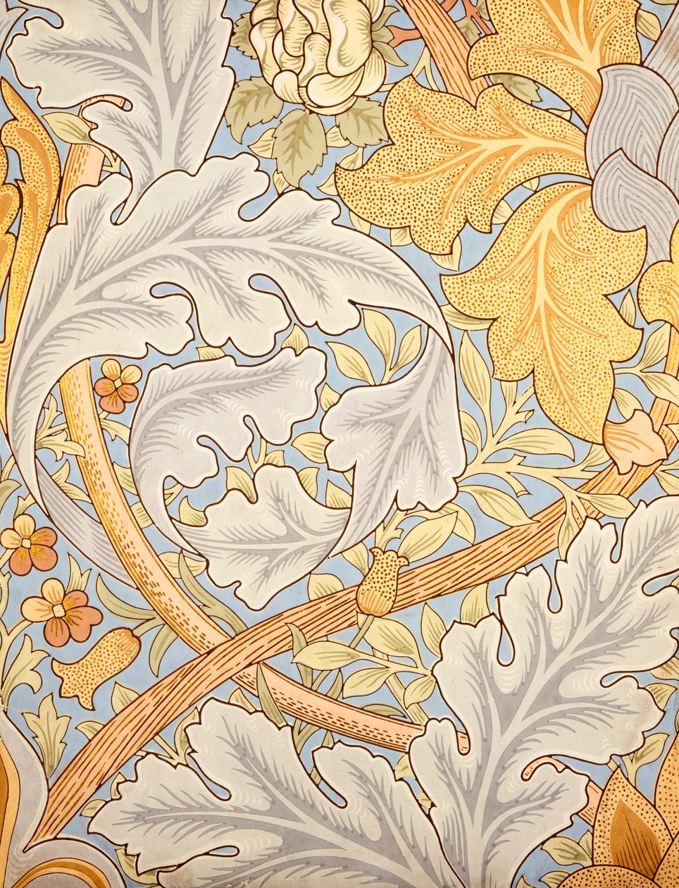 セントジェームス壁紙デザイン、1881年（紙に色木版印刷） 作： ウィリアム・モリス