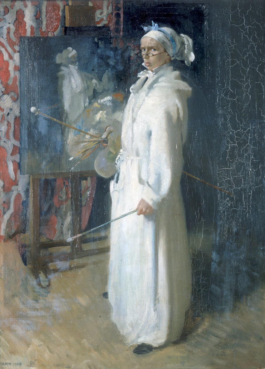 アーティストの肖像、1908 作： ウィリアム・オーペン