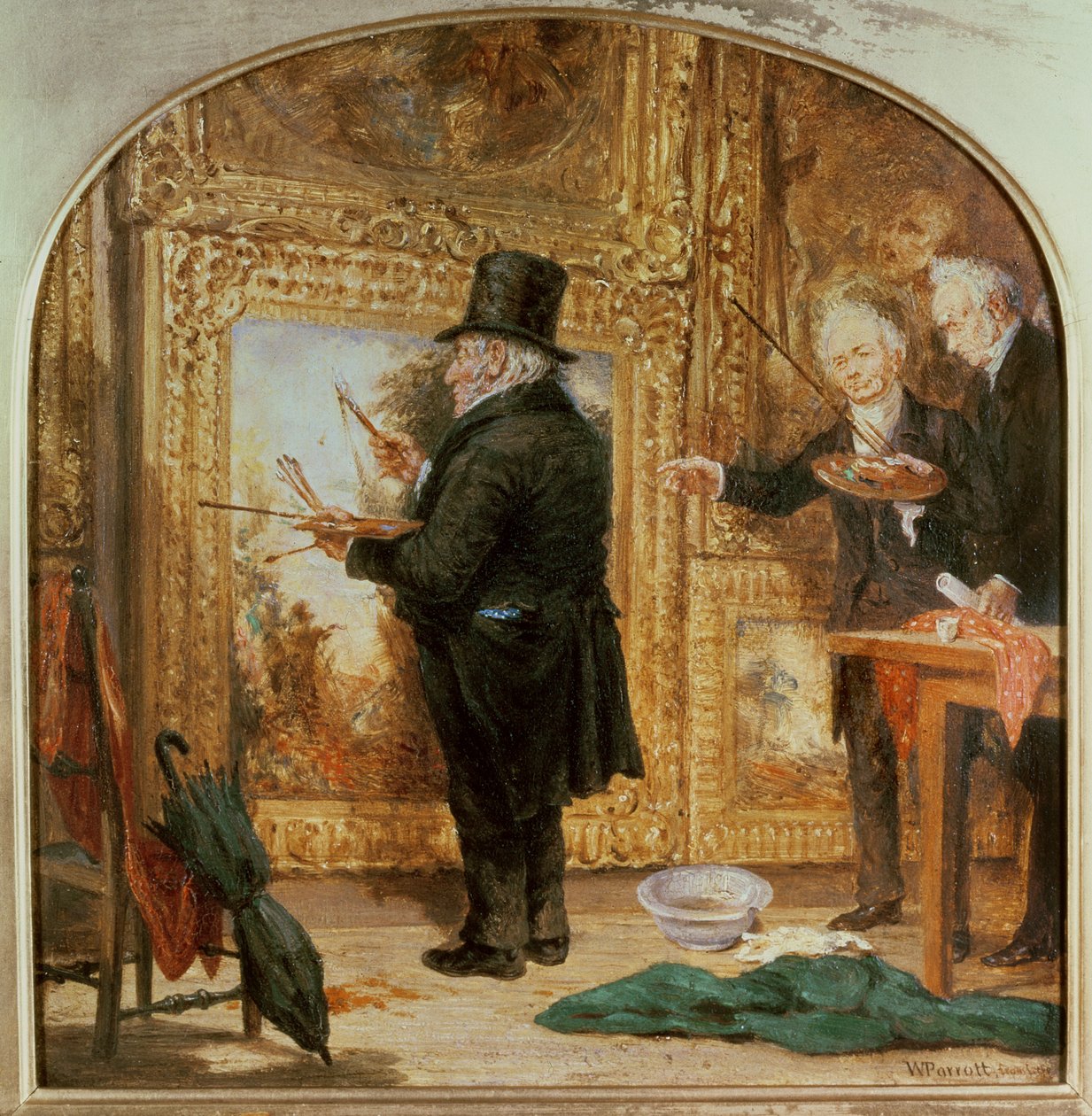 JMWTurner（1775-1851）、王立アカデミー、ニス塗りの日 作： ウィリアム・パロット