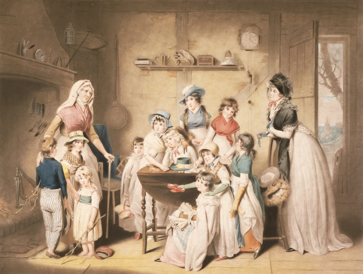 セーラーの孤児、またはウィリアムワード（1766-1826）によって刻まれた若い女性のサブスクリプション、pub.1800 作： ウィリアム・レッドモア・ビッグ