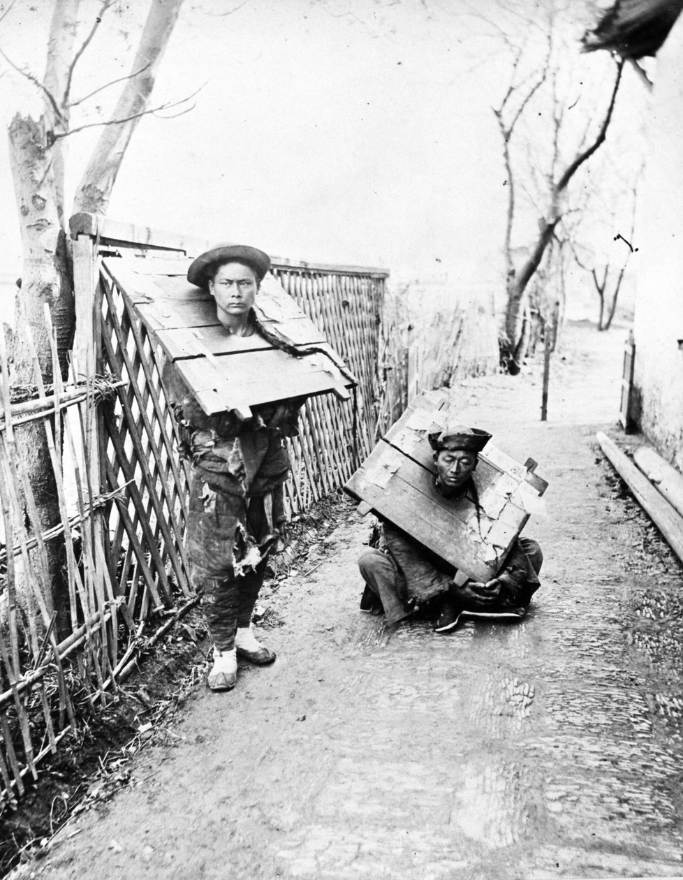 中国の囚人、1880年頃 作： ウィリアム・サンダース