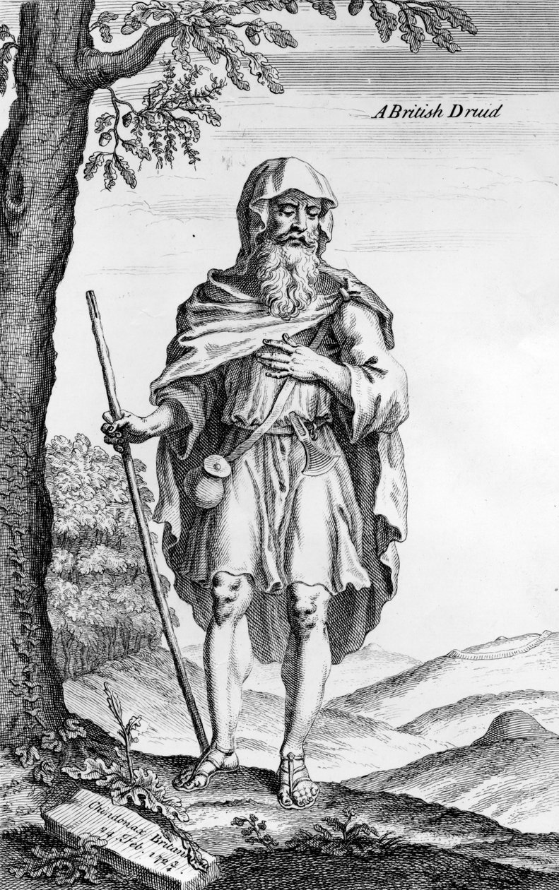 ファンデルグヒトによって彫刻されたイギリスのドルイド僧、1723年 作： ウィリアム・ストゥクリー