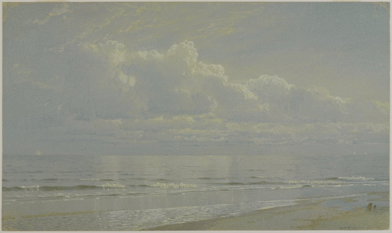 海のサンダーヘッド：パール、1871（紙にトイレ） 作： ウィリアム・トロスト・リチャーズ