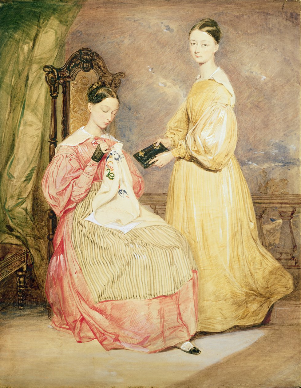 フローレンスナイチンゲール（1820〜1910年）と彼女の妹、フランシスパルテノペ（d.1890）の肖像レディヴァーニー、19歳 作： ウィリアム・ホワイト