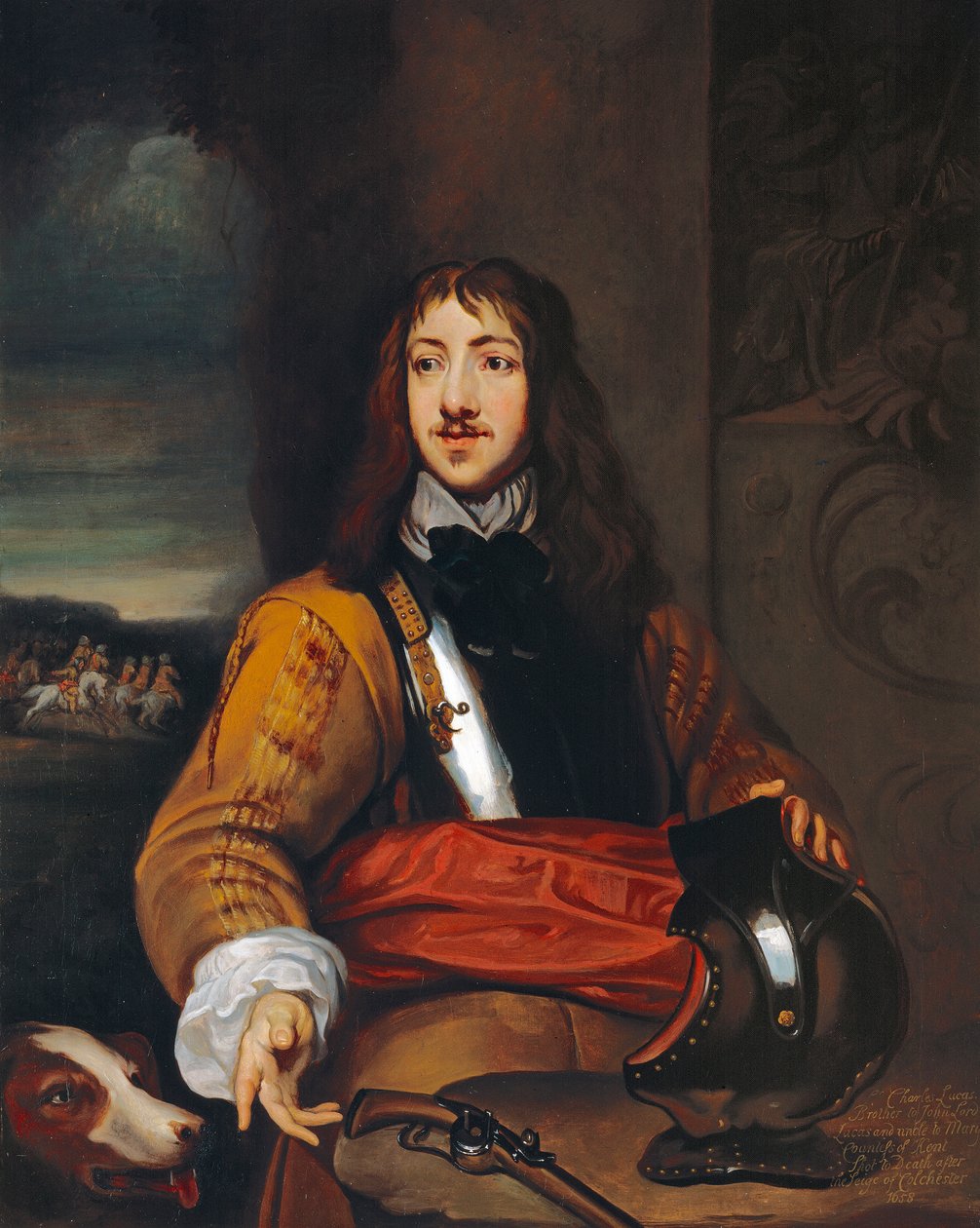 Coronel Richard Neville ou Sir Charles Lucas (1615-76) c. 1643 (óleo sobre tela) 作： ウィリアム（後）ドブソン
