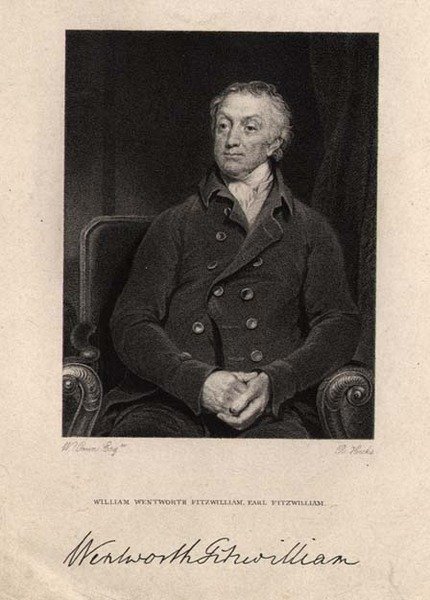 ウィリアム・ウェントワース・フィッツウィリアム（第2代伯爵）（1748年～1833年）、R・ヒックスによる刻印 作： ウィリアム（後）オーウェン