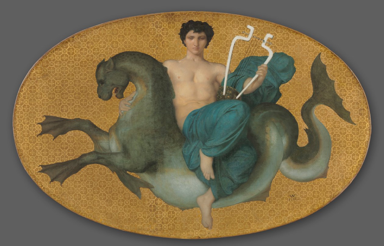 海馬のアリオン、1855年。 作： ウィリアム・アドルフ・ブーグロー