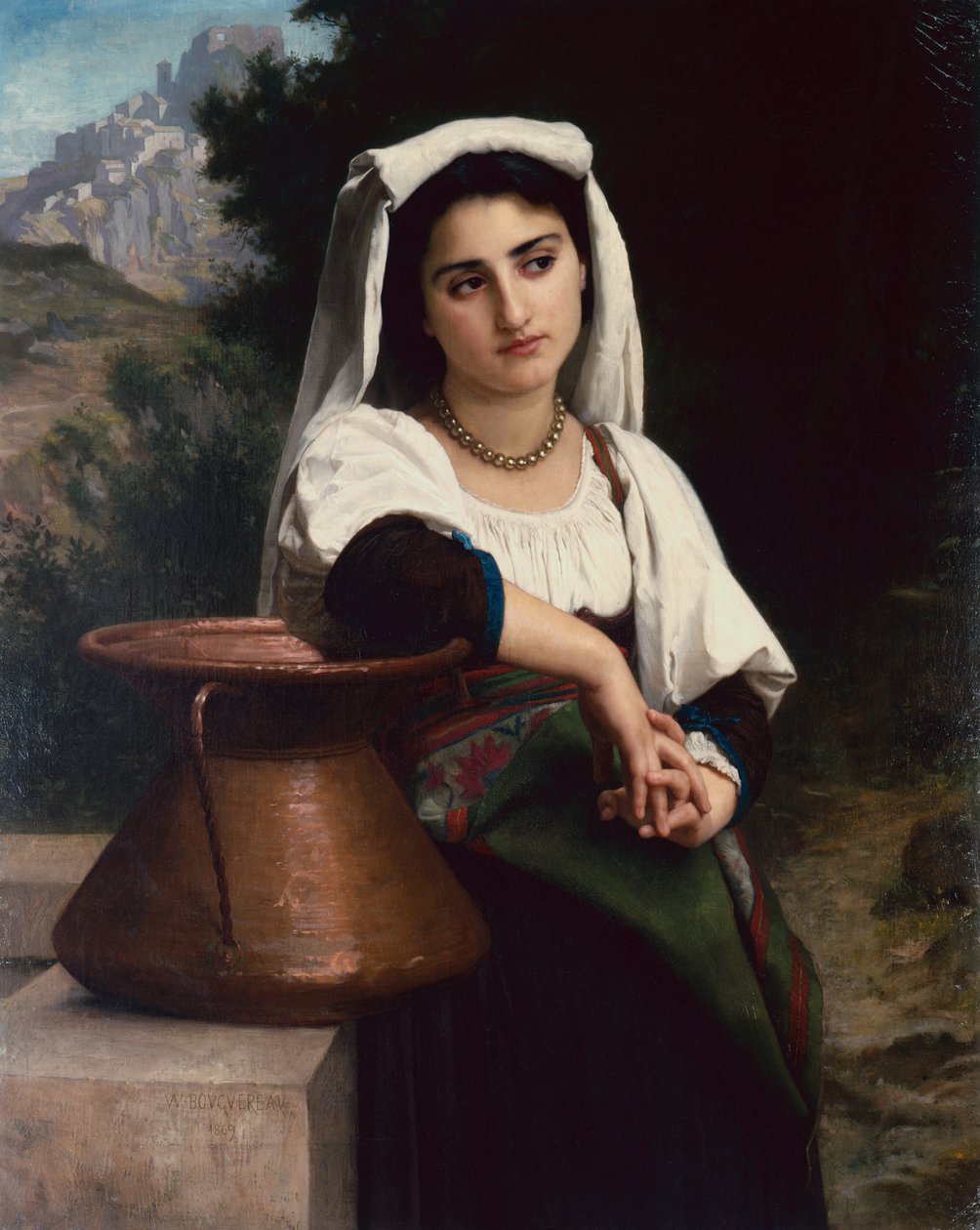 噴水のイタリア人女性
