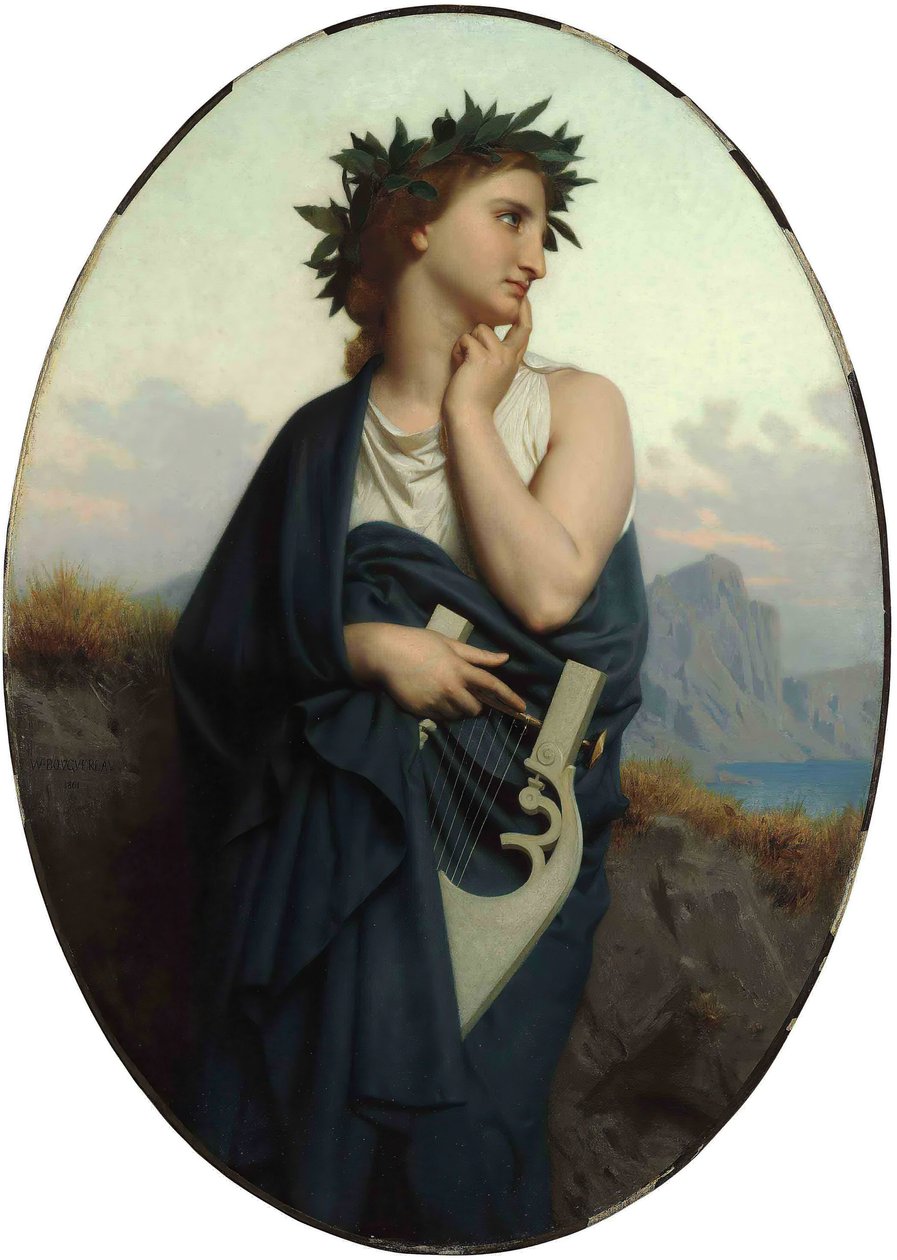 The Muse Philomèle, 1861年。 作： ウィリアム・アドルフ・ブーグロー