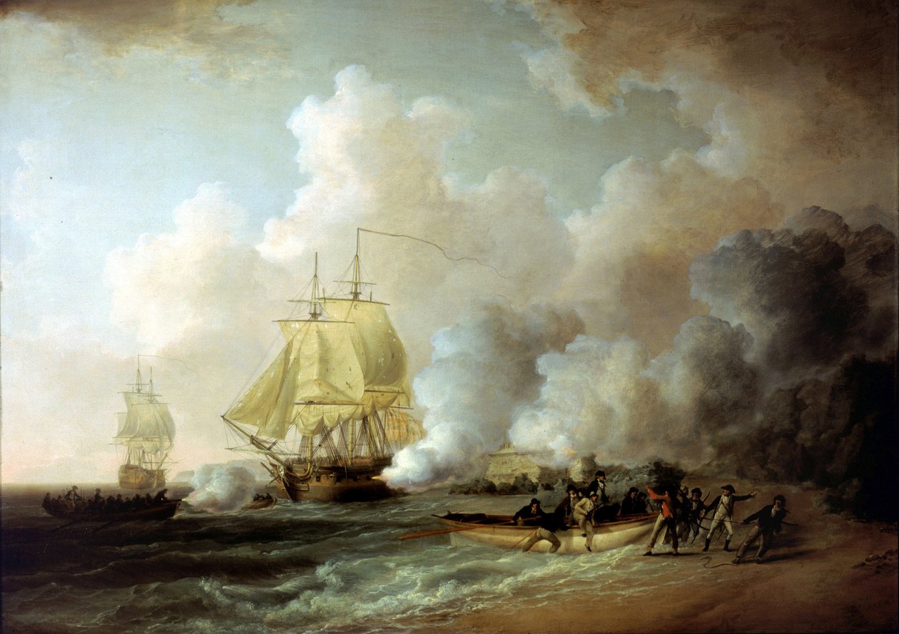 1794年3月20日、英国によるフォート・ルイ（マルティニーク）の占領 作： ウィリアム・アンダーソン