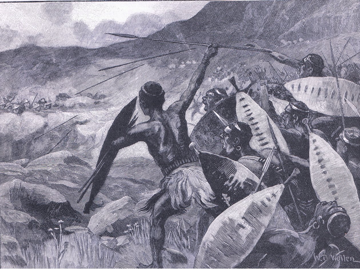 マトッポヒルズでの戦闘：マタベレの担当、キャッセルズイングランドの歴史、1900年代のイラスト 作： ウィリアムバーンズウール