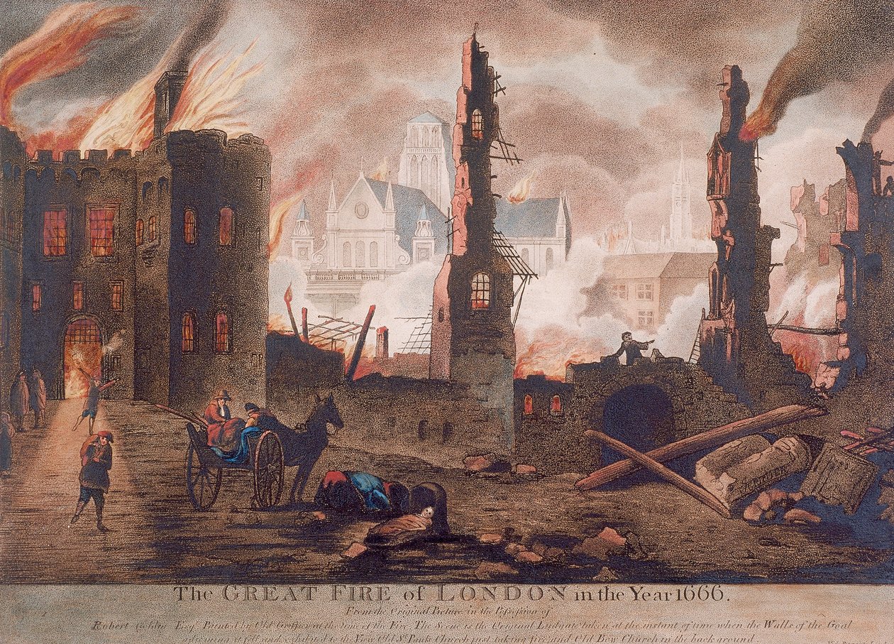 Ludgate, Great Fire of London, London, 1792年 作： ウィリアムバーチ