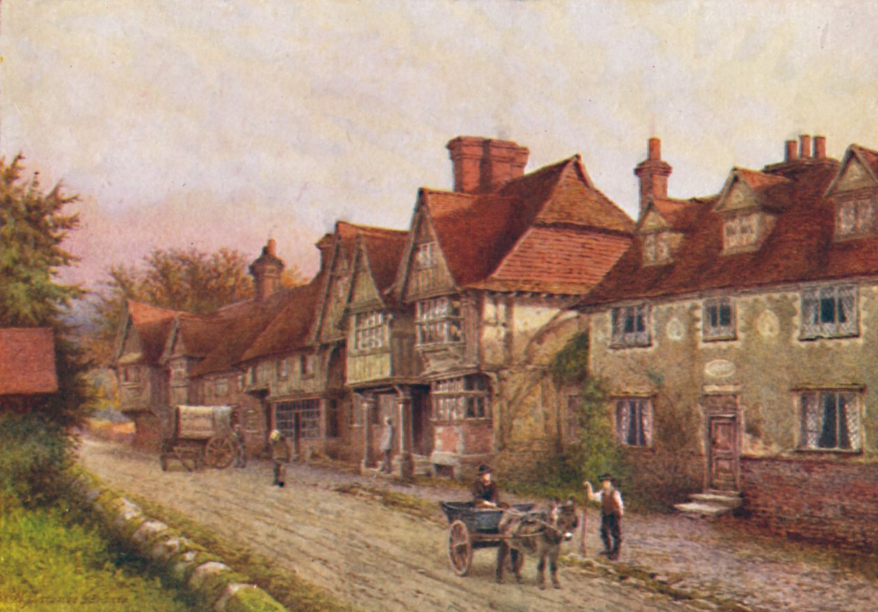 教会墓地の隅からのChiddingstone、1907 作： ウィリアムビスコムガードナー
