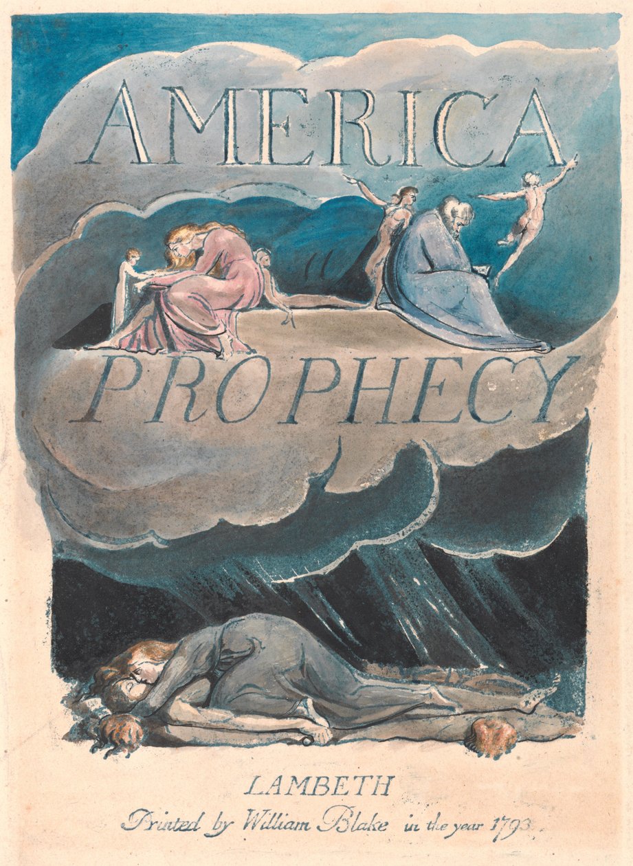 America, A Prophecy; Titelblatt (Platte 2) 作： ウィリアム・ブレイク