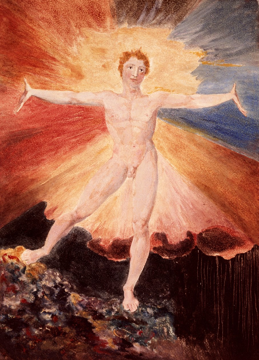 喜ばしい日またはアルビオンのダンス、1794年（wcでエッチング） 作： ウィリアム・ブレイク