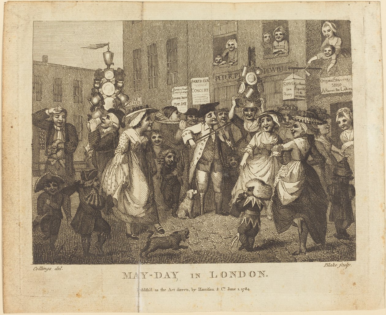 1784年、ロンドンの5月の日。 作： ウィリアム・ブレイク