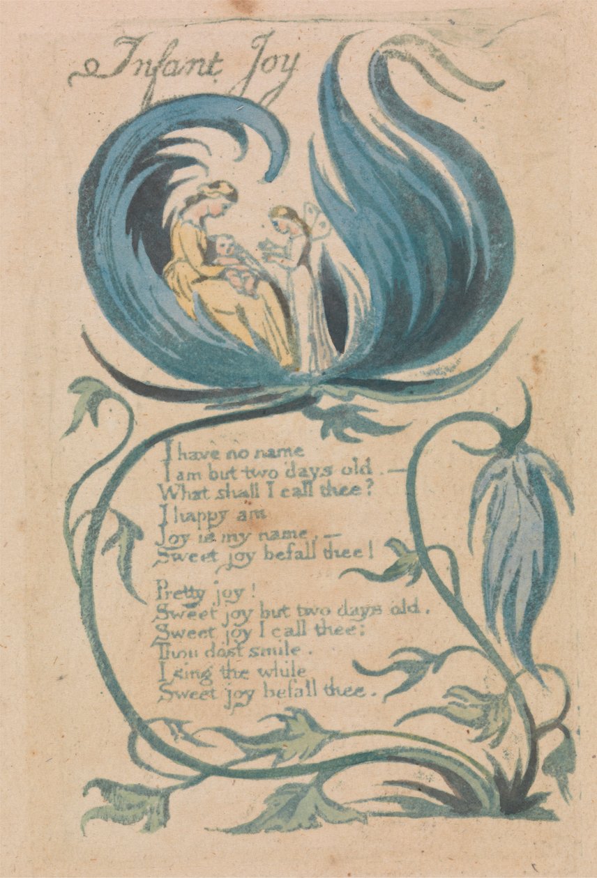 Songs of Innocence and of Experience, Placa 28, "Infant Joy" (Bentley 25) 作： ウィリアム・ブレイク
