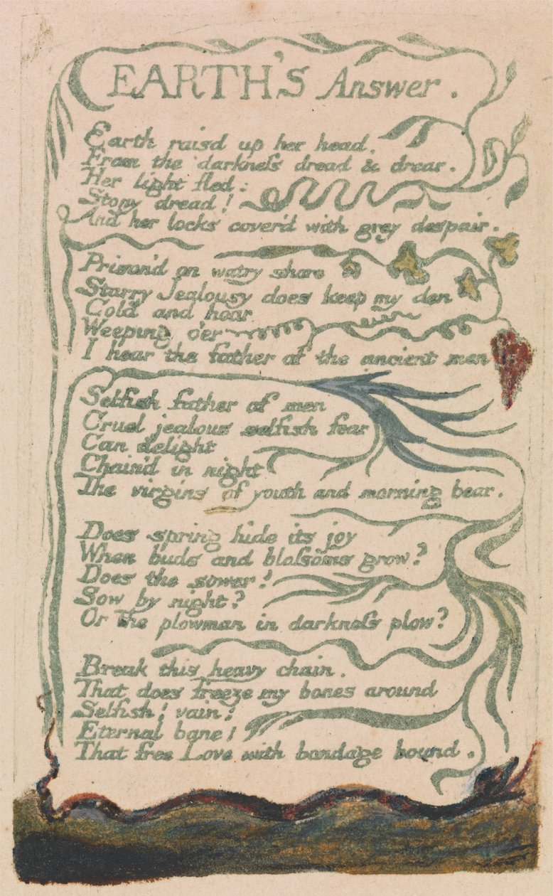 Songs of Innocence and of Experience, Placa 35, "Earth