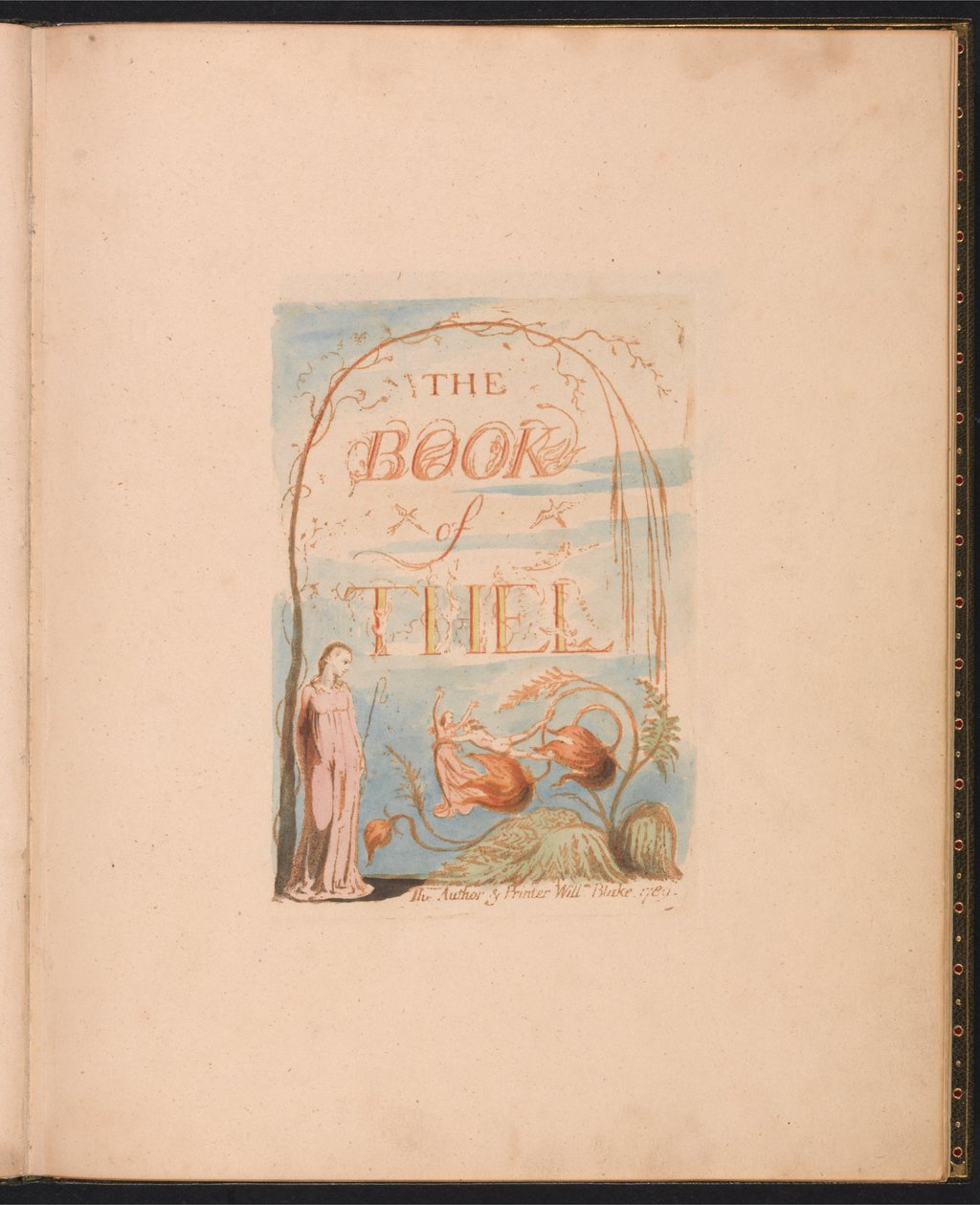 The Book of Thel、プレート2、タイトルページ 作： ウィリアム・ブレイク