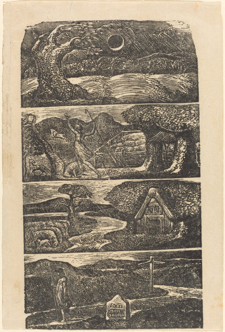 VirgilのPastorals、1821年。 作： ウィリアム・ブレイク