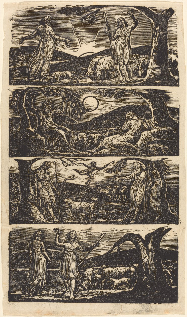 VirgilのPastorals、1821年。 作： ウィリアム・ブレイク