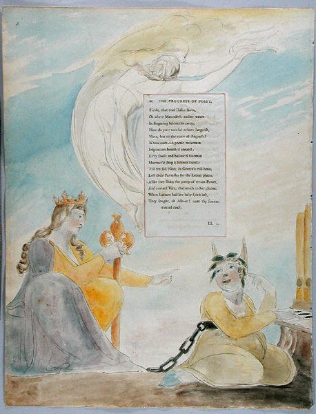 「The Progress of Poesy」、「The Poems of Thomas Gray」のデザイン 48 作： ウィリアム・ブレイク
