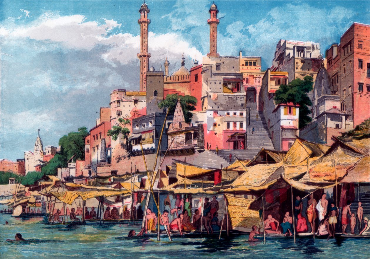 ベナレス、インド、1857。 作： ウィリアム・カーペンター