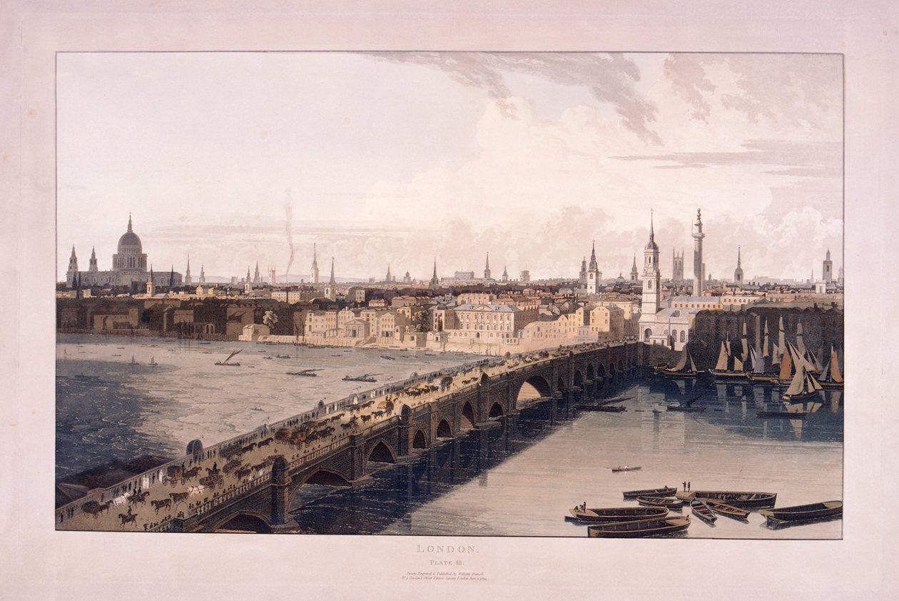 ロンドンブリッジ、1804年 作： ウィリアム・ダニエル