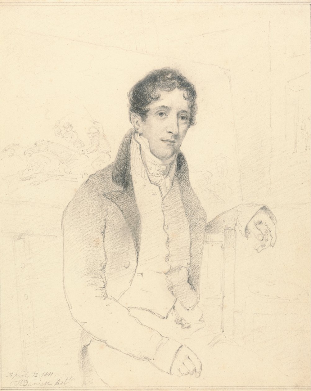 Retrato de um artista esportivo, possivelmente W. B. Daniell 作： ウィリアム・ダニエル