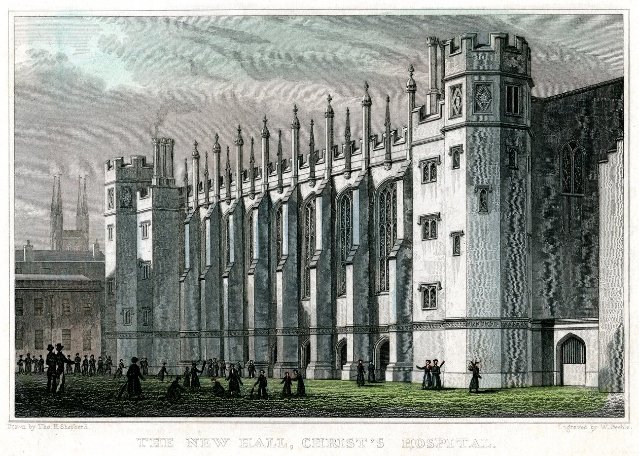 1828年、ロンドンのクリス病院の新館。 作： ウィリアム・ディーブル