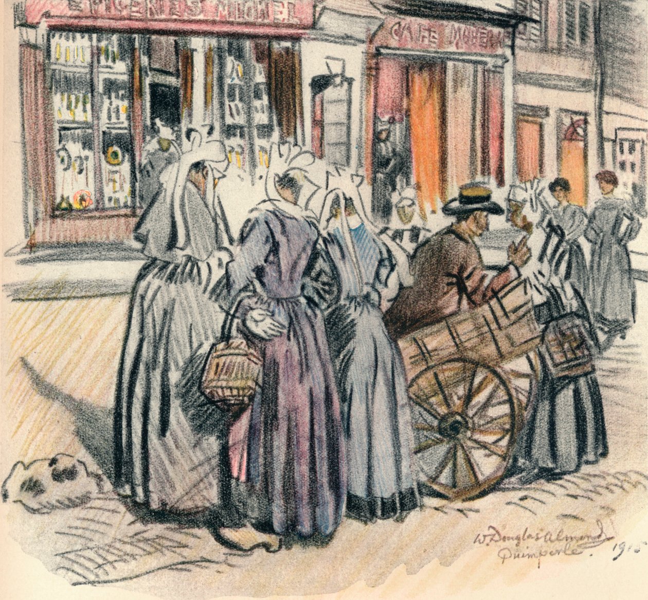 ストリートゴシップ、カンペレ、1915 作： ウィリアム・ダグラス・アーモンド