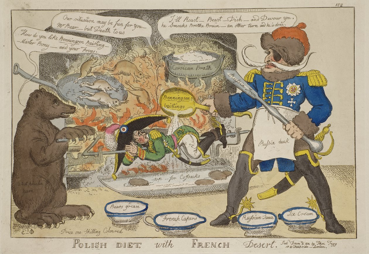 ポーランドの食事とフランスのデザート」ウィリアム・エルメス著、1812年12月8日発行 作： ウィリアム・エルメス