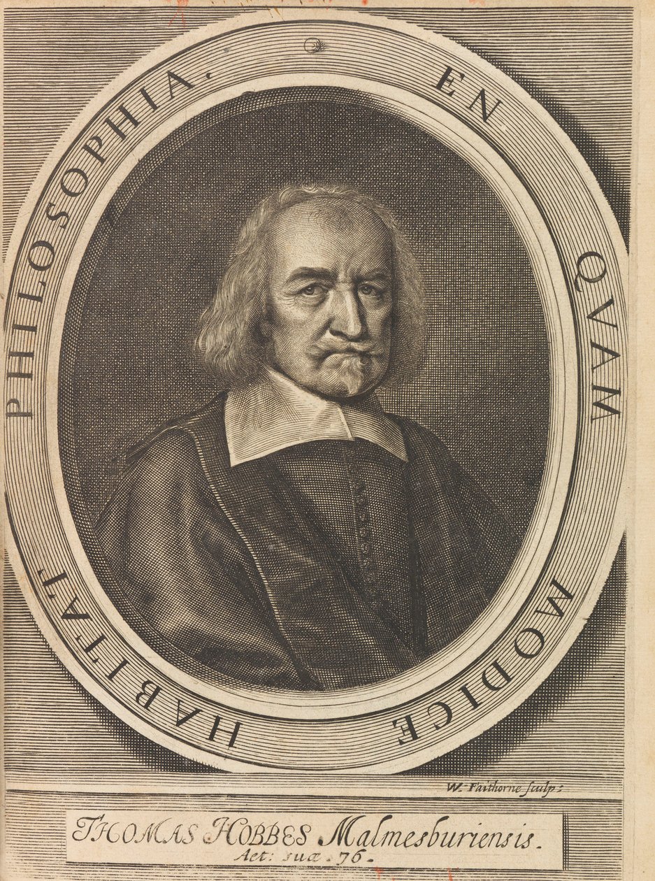 トーマス・ホッブズの肖像 1588-1679, 1642. 作： ウィリアム・フェイソーン長老
