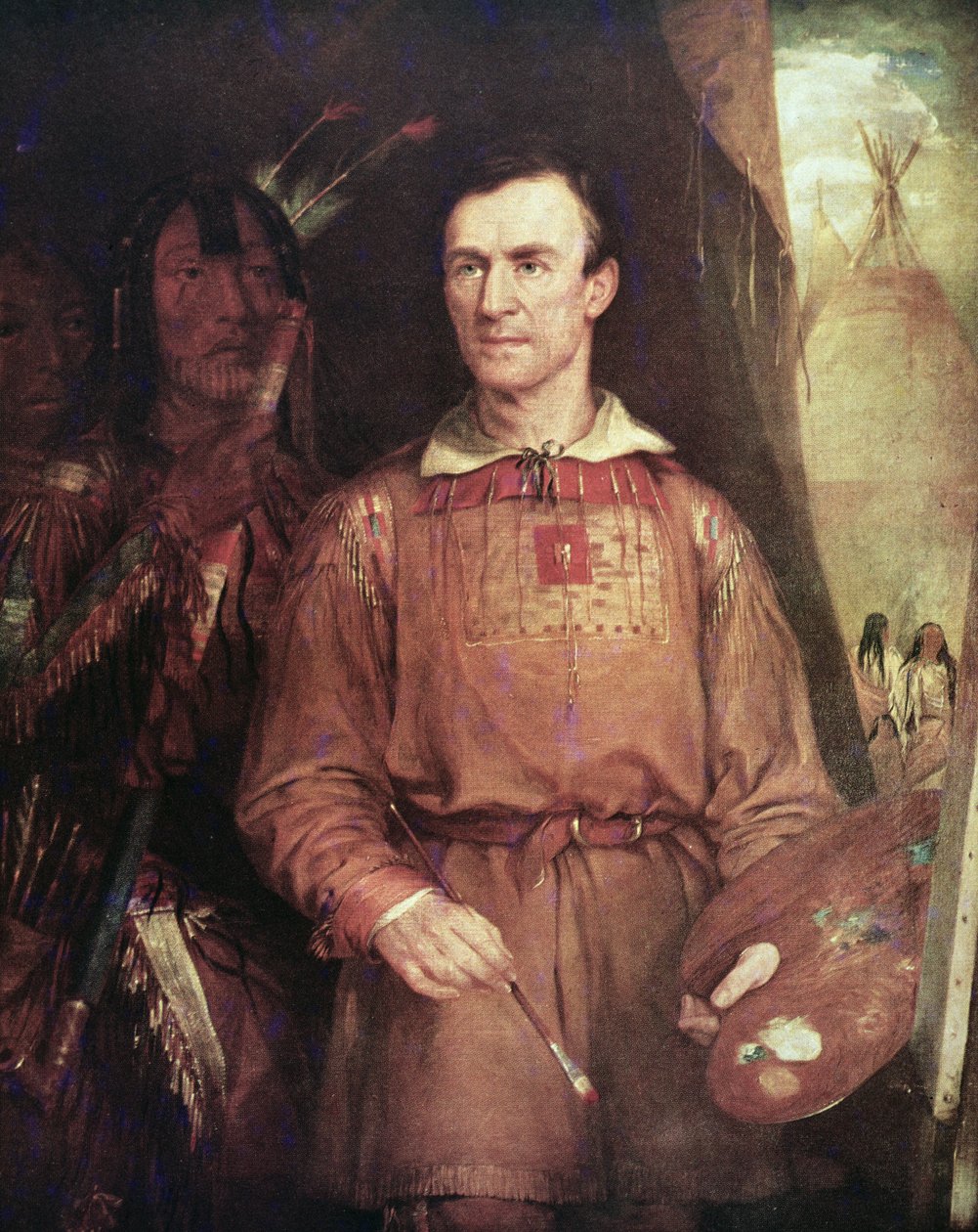 ジョージ・カトリン（1798-1872）1849年（油彩・キャンバス 作： ウィリアム・フィスク