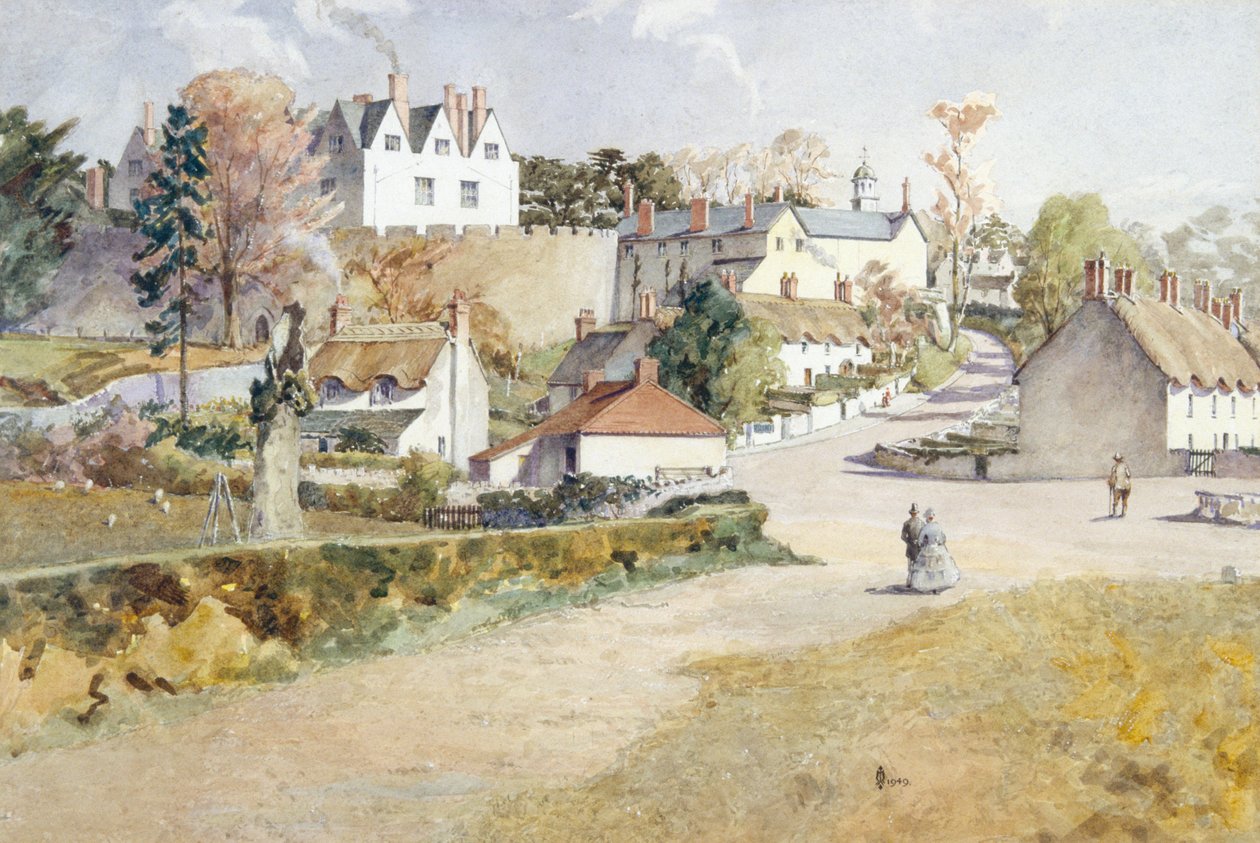 セント・フェイガンズ城（水彩画） 作： 