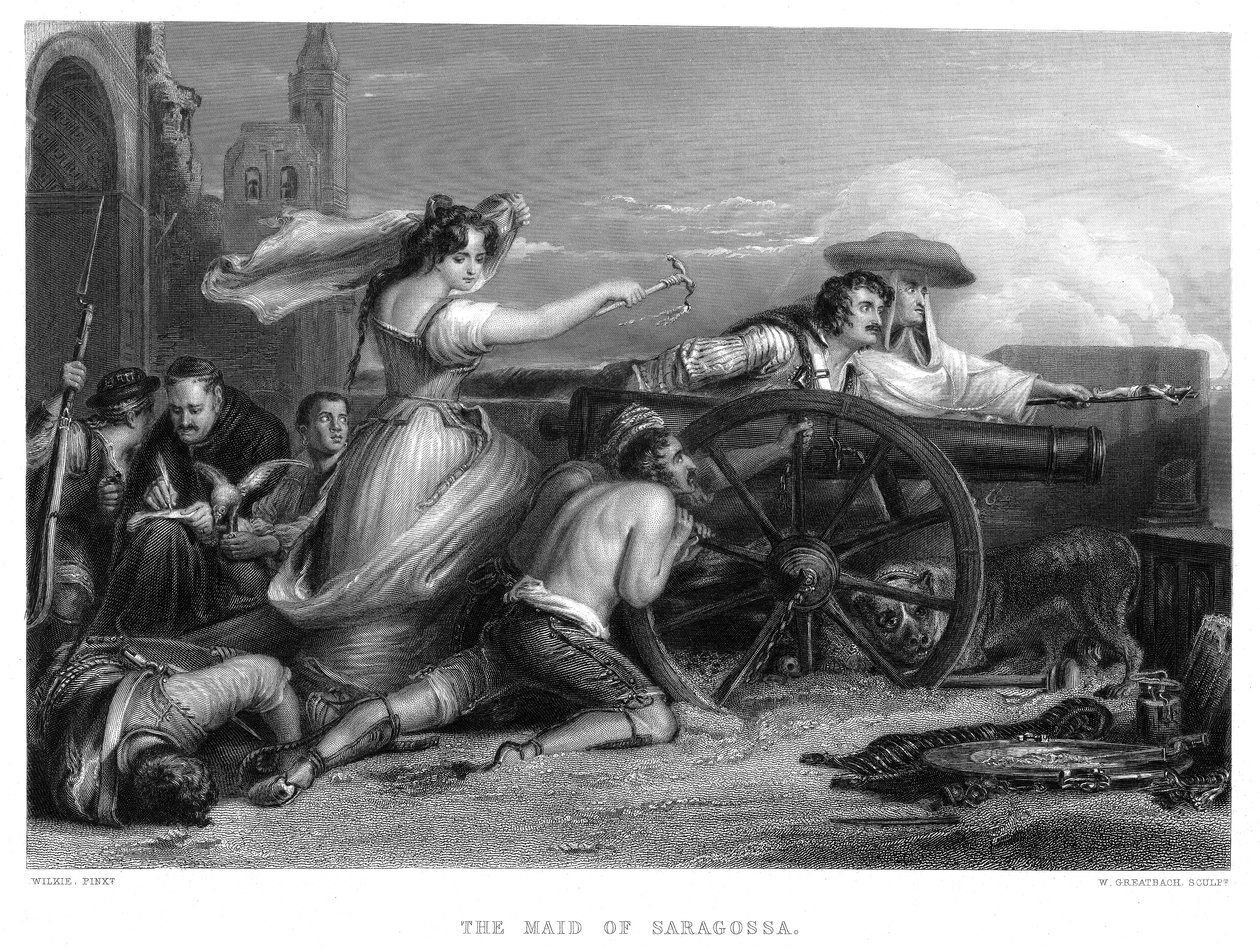 サラゴサの包囲、スペイン、半島戦争、1808 c1822-c1870 作： ウィリアム・グレートバッハ