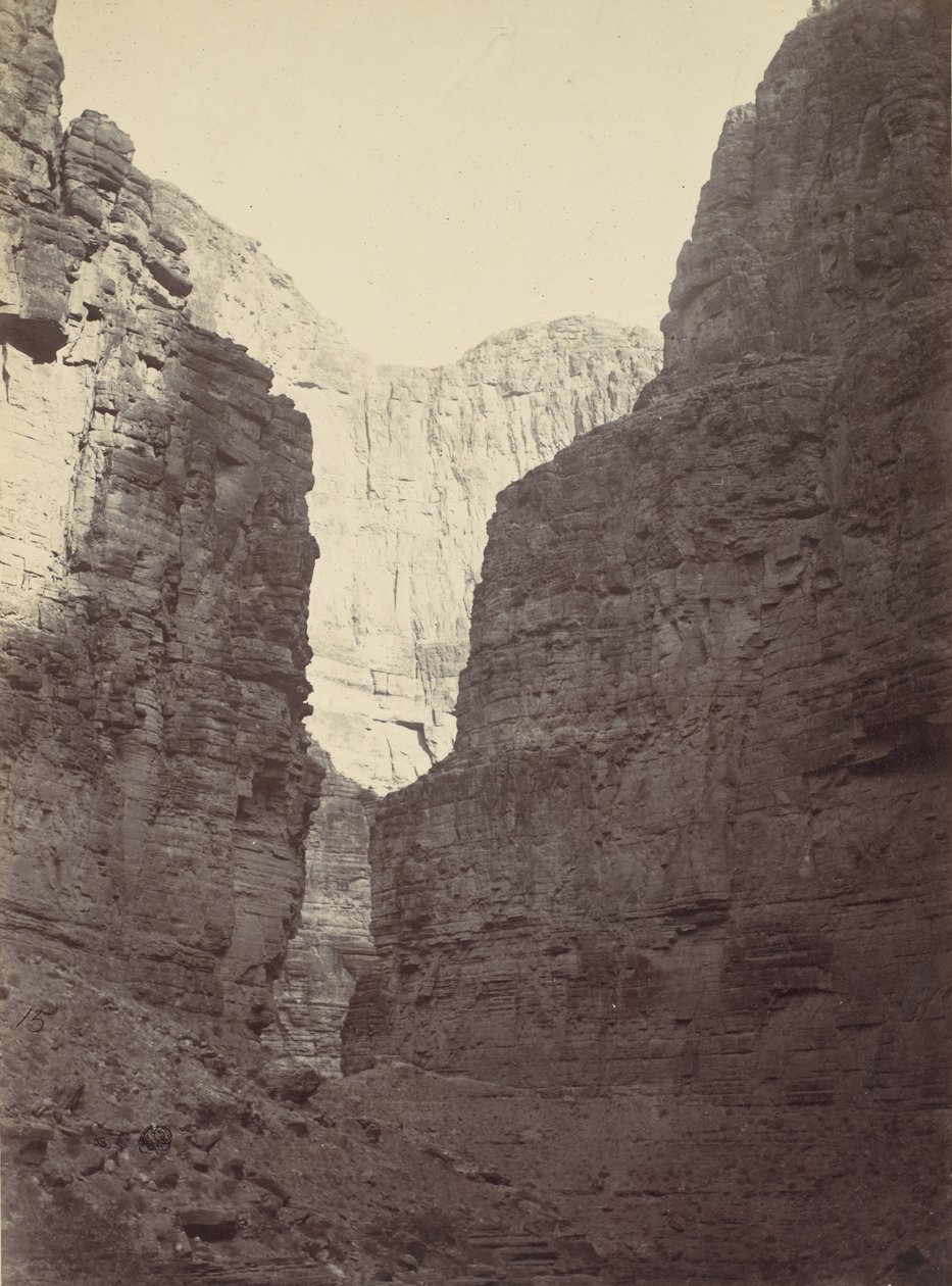 Limestone Walls, Kanab Wash, Colorado River, 1872年。 作： ウィリアム・H・ベル