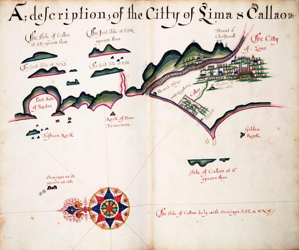 リマとカヤオの地図 作： ウィリアム・ハック