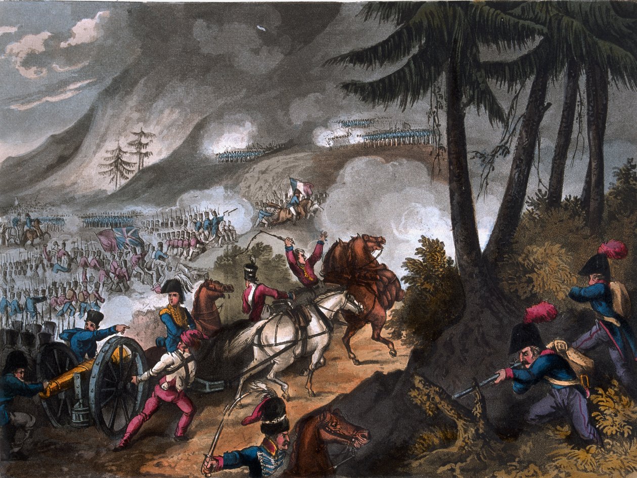 1813年のピレネー山脈の戦い、JCスタドラーが刻印、1818年 作： ウィリアム・ヒース