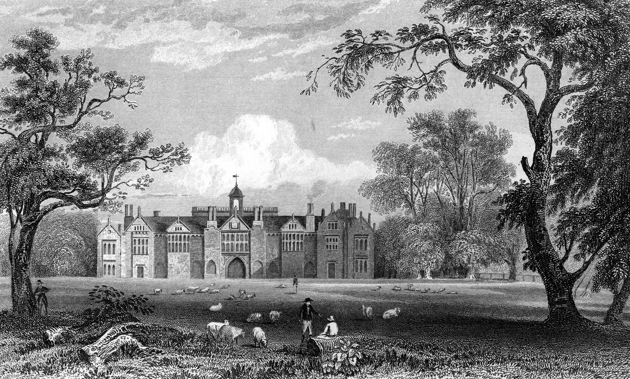 ゴスフィールドホール、エセックス、ロバートサンズ作、1832年 作： ウィリアム・ヘンリー・バートレット