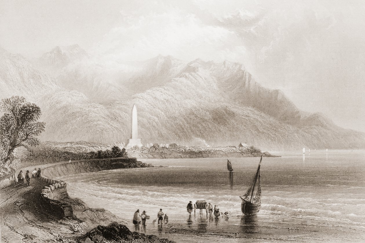 ジョージ・バーチュー著「アイルランドの風景と古代」（1860年代）（彫刻） 作： ウィリアム・ヘンリー・バートレット