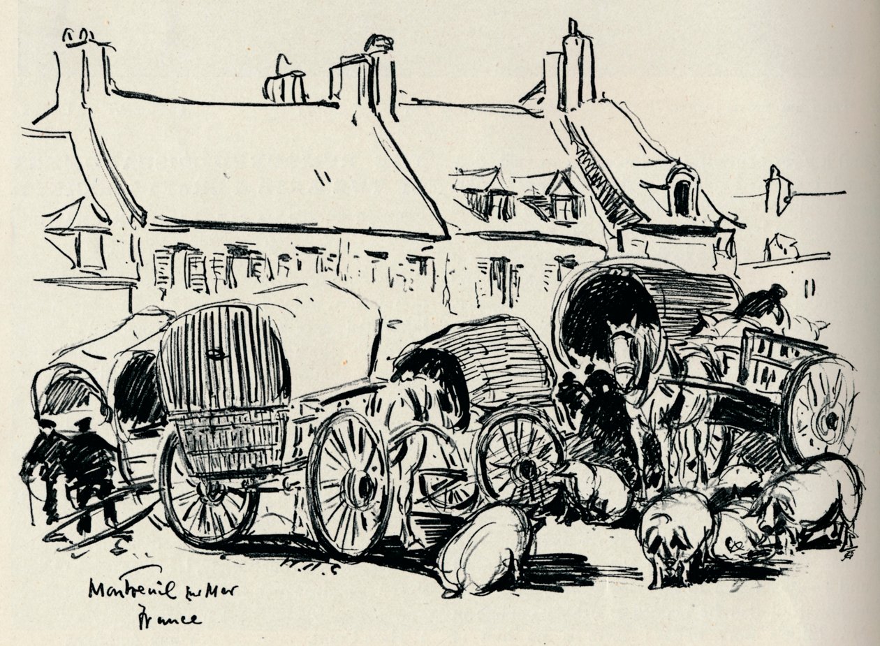 モントルイユシュルメール、フランス、c1907。 作： ウィリアム・ヘンリー・チャールトン