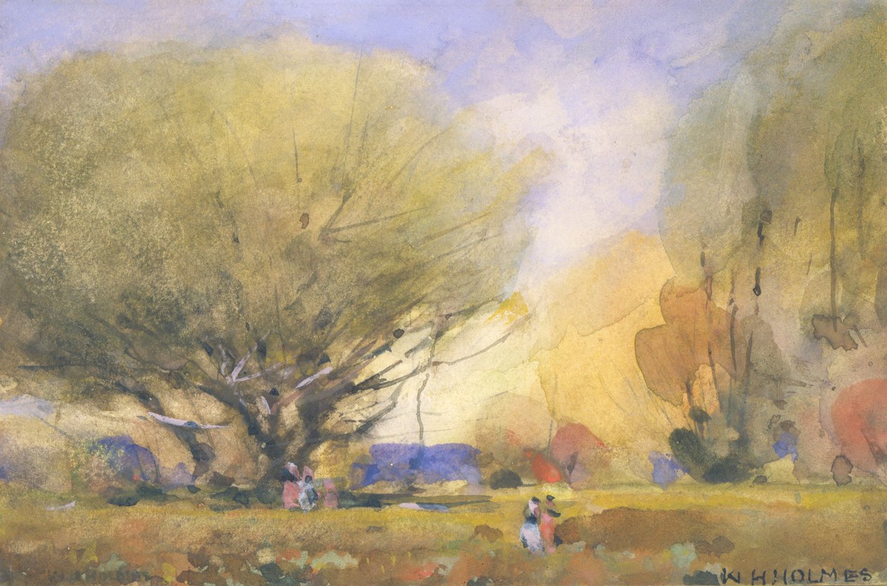 夏の風景、1920年頃 作： ウィリアムヘンリーホームズ