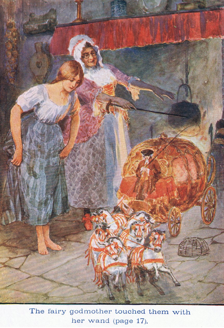 妖精の名付け親は彼女の杖、シンデレラ、1925で彼らに触れました 作： ウィリアムヘンリーマージソン